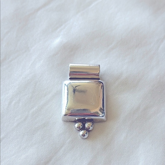 Sterling Silver Geometric Pendant Stamped 925 Mexico - Picture 8 of 8